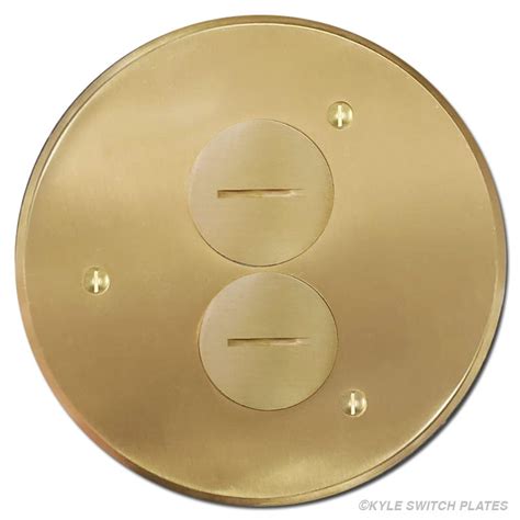 electric floor box round plug type cover only duplex|(Pack of 10) Electrical Floor Boxes, Round Plug Type Cover Only .